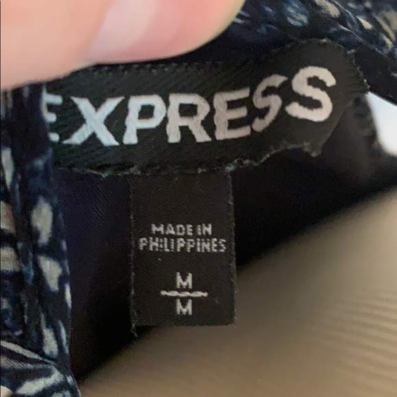 Express Navy Floral Dress - Picture 4 of 5